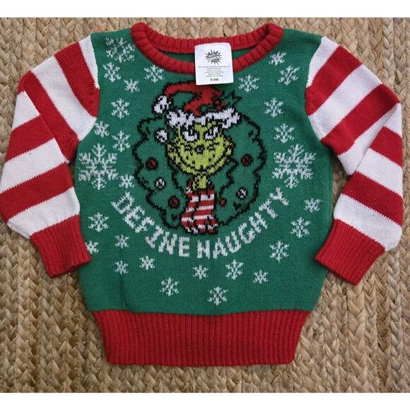 The Grinch Size 6-9 Months Ugly Holiday Christmas Sweater Mr. Grinch‎ Story - Picture 1 of 4
